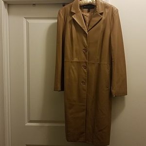 Kenneth Reaction butter leather coat